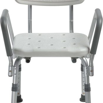 Drive medical shower chair with back and removable padded arms