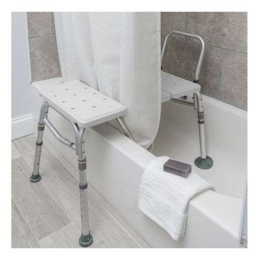 Drive medical splash defense transfer bench with curtain guard protection