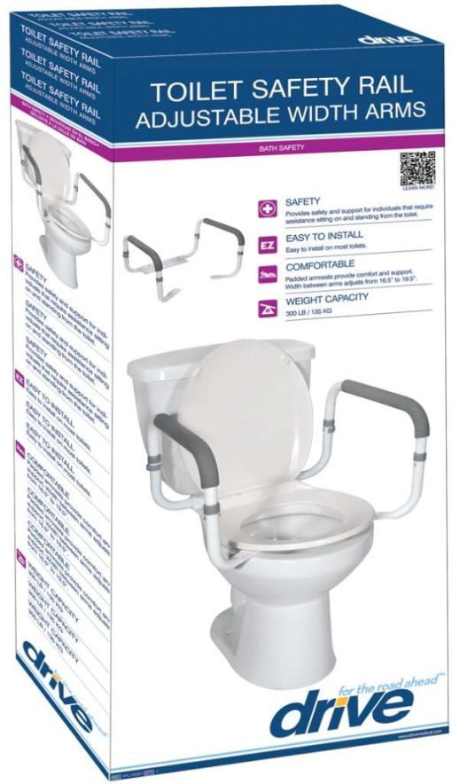 Drive medical toilet safety rail