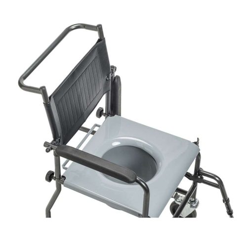 Drive medical upholstered drop arm wheeled commode