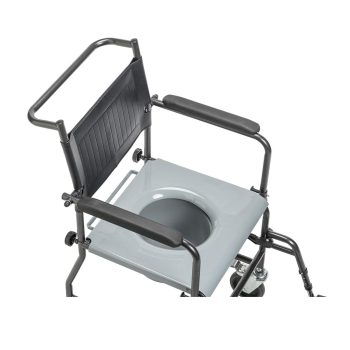 Drive medical upholstered drop arm wheeled commode