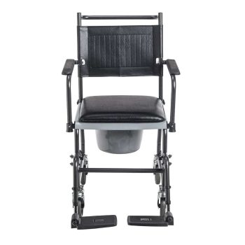 Drive medical upholstered drop arm wheeled commode