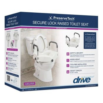 PreserveTech Secure Lock Raised Toilet Seat RTL12C003-WH in Toronto Mobility Specialties Raised Toilet Seat PreserveTech Secure Lock Raised Toilet Seat RTL12C003-WH, PreserveTech Secure Lock Raised Toilet Seat, RTL12C003-WH