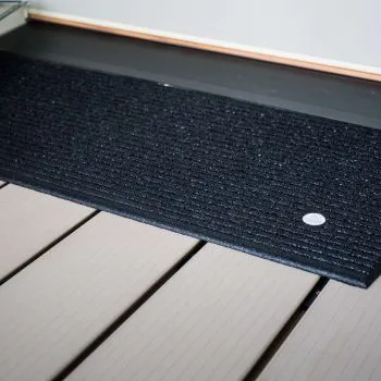 Rubber angled entry mat in toronto mobility specialties angled entry mat modular entry ramp