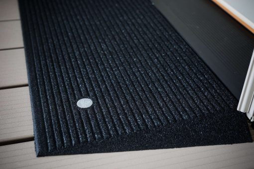 Rubber angled entry mat in toronto mobility specialties angled entry mat modular entry ramp