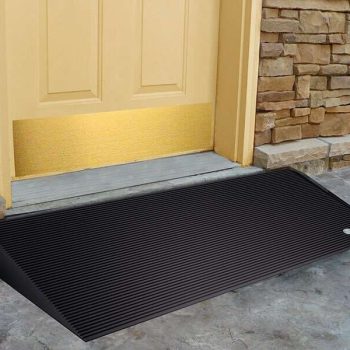 Rubber angled entry mat in toronto mobility specialties angled entry mat modular entry ramp