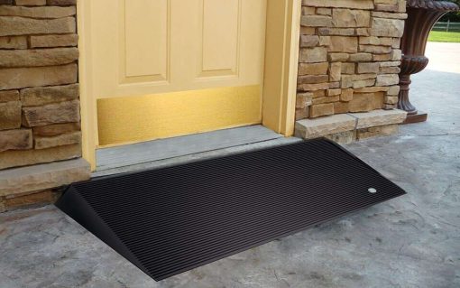 Rubber angled entry mat in toronto mobility specialties angled entry mat modular entry ramp